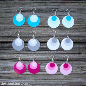 Ombre Paint Chip Earrings