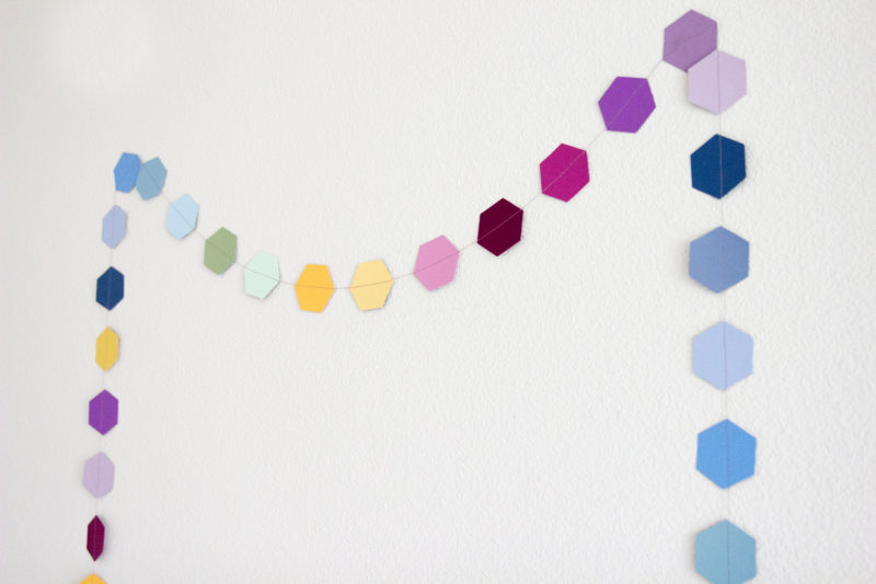 Paint Chip Hexagon Party Garland