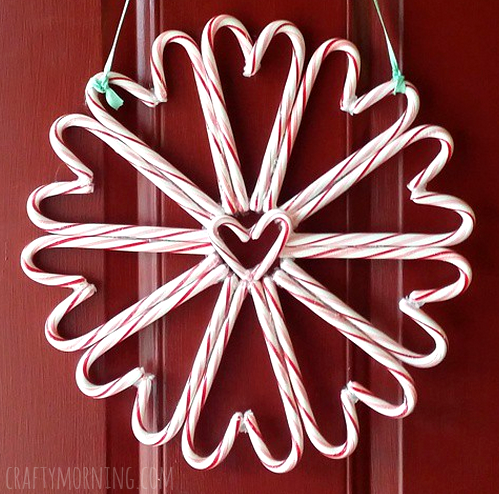 Candy Cane Wreath