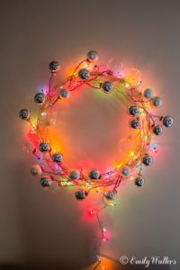 Modern Wire and Ornament Wreath