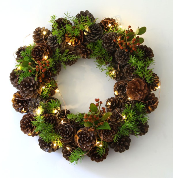 pinecone wreath