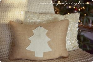 burlap pillow