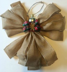 Burlap Angel Ornament