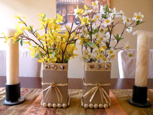 Cardboard Flower Vases
