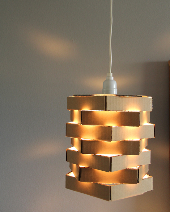 Cardboard Pendant Light