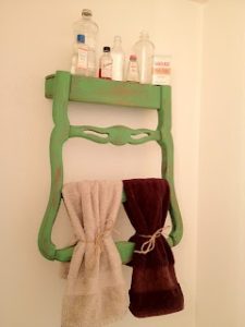 Old Chair Into Towel Rack
