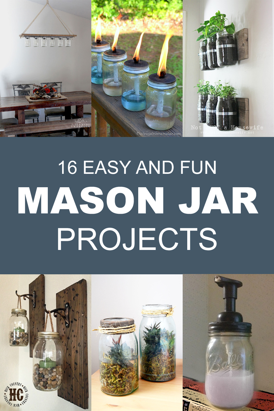 16 Easy And Fun Mason Jar Projects