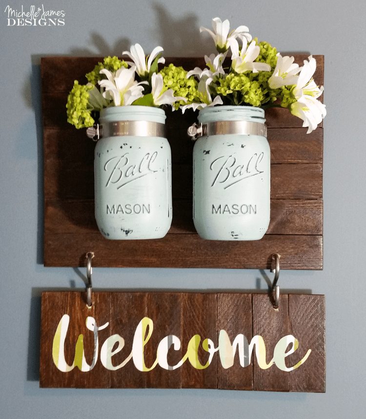 Mason Jar Welcome Sign