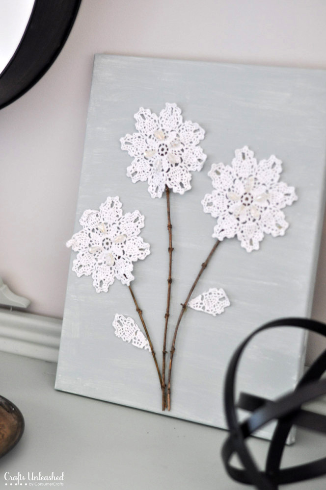 Doily Flower Art