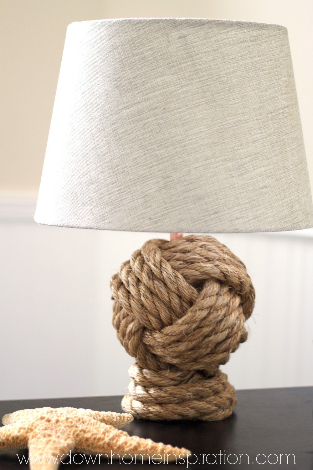 Pottery Barn Knockoff Rope Knot Lamp