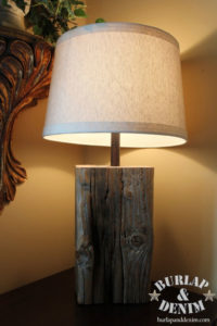 Salvaged Wood Lamp