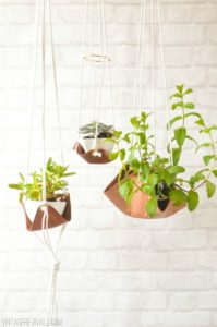 Slouchy Leather Sling Planters