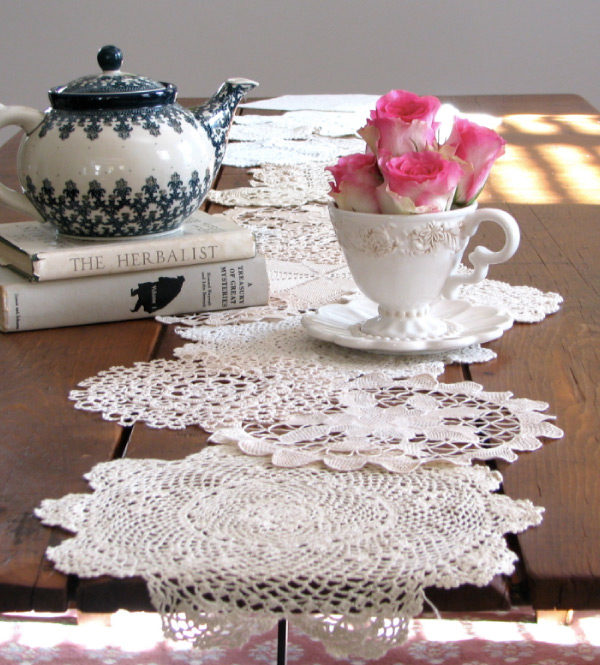 Lace Doily Table Runner