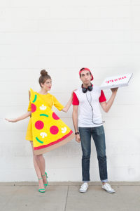 Pizza Slice + Delivery Boy Couples Halloween Costume