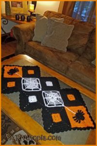 Spooky Halloween Crochet Table Runner