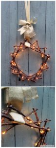 Fairy Light Twig Star Wreath