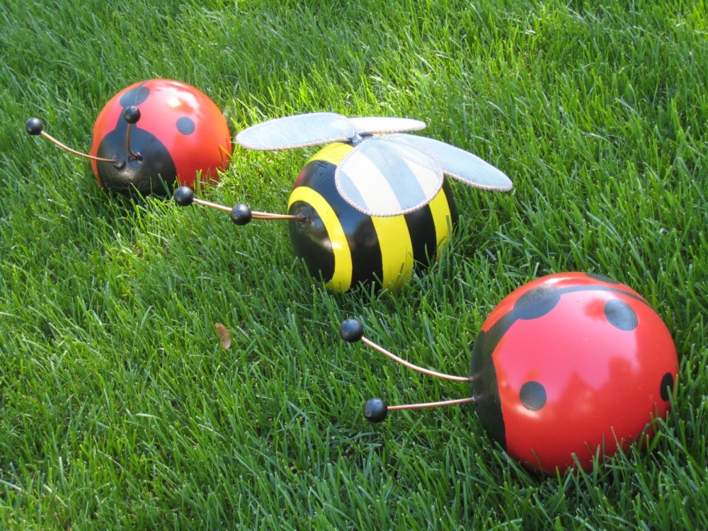 Bowling Ball Bumblebee and Ladybug