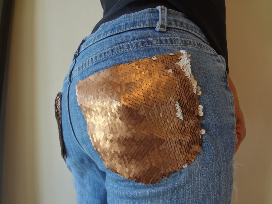 Sequin Pocket Jeans