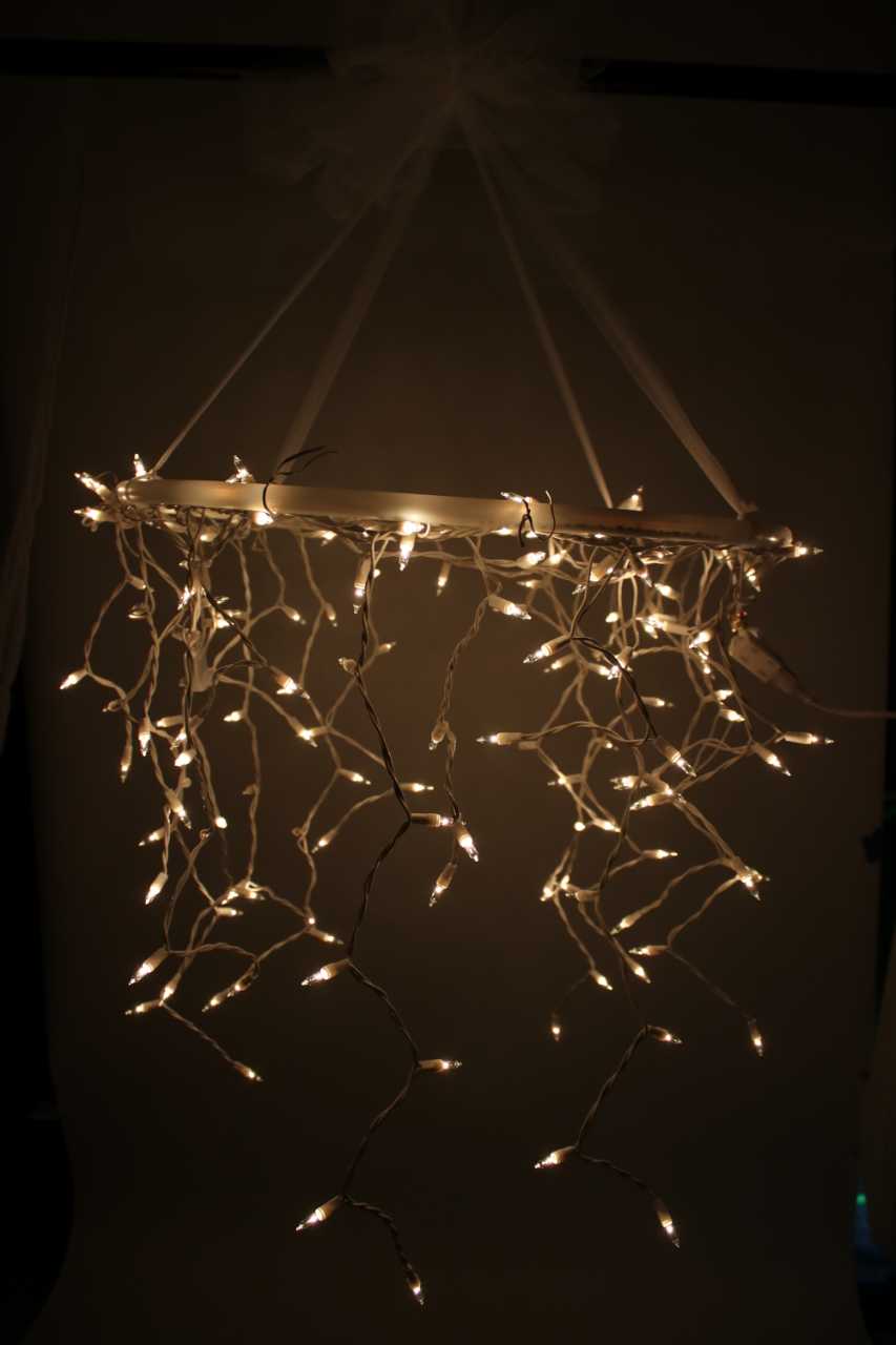 Hula Hoop Chandelier