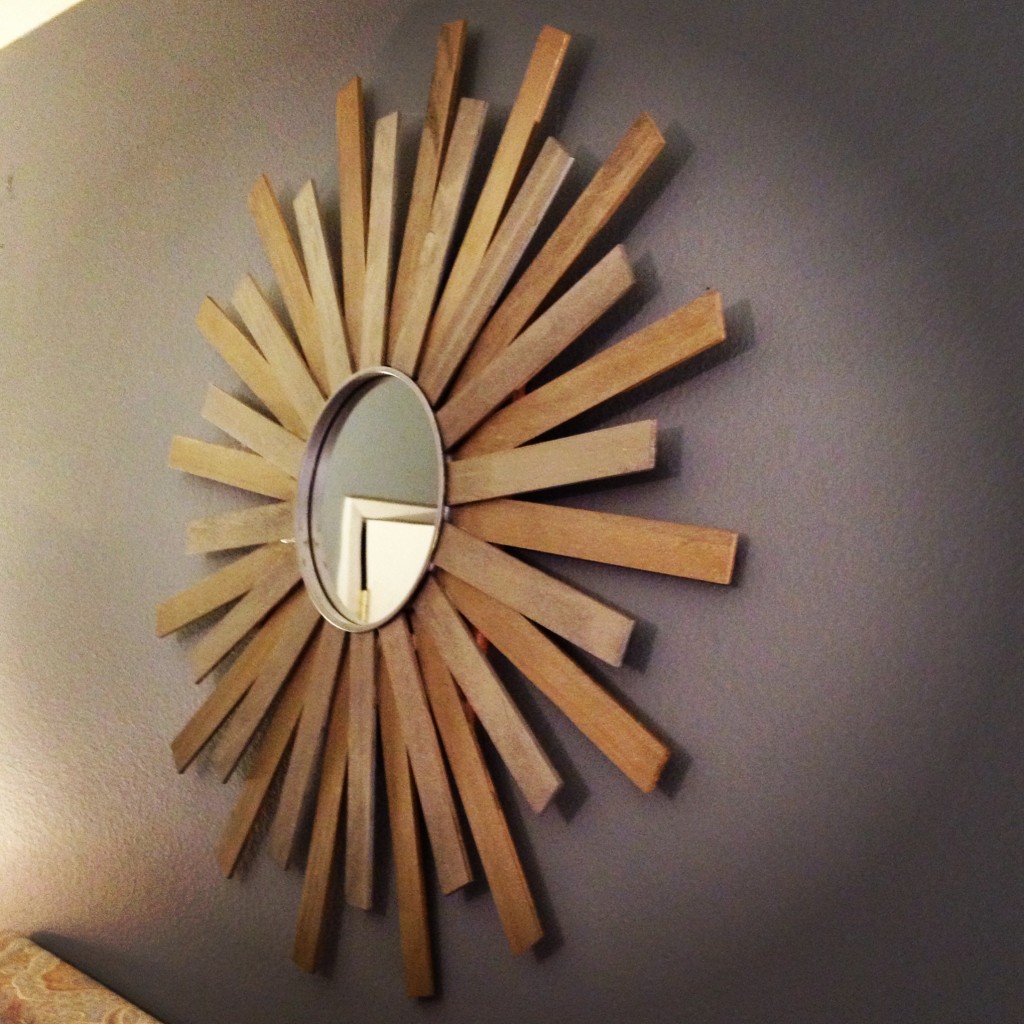 Paint Stick Sunburst Mirror