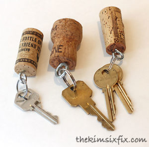 keychain out of a wine cork